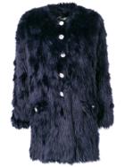 Shrimps Embellished Faux-fur Coat - Blue