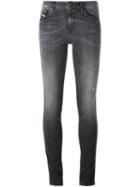 Diesel Stonewashed Skinny Jeans, Women's, Size: 30/32, Black, Cotton/polyester/spandex/elastane