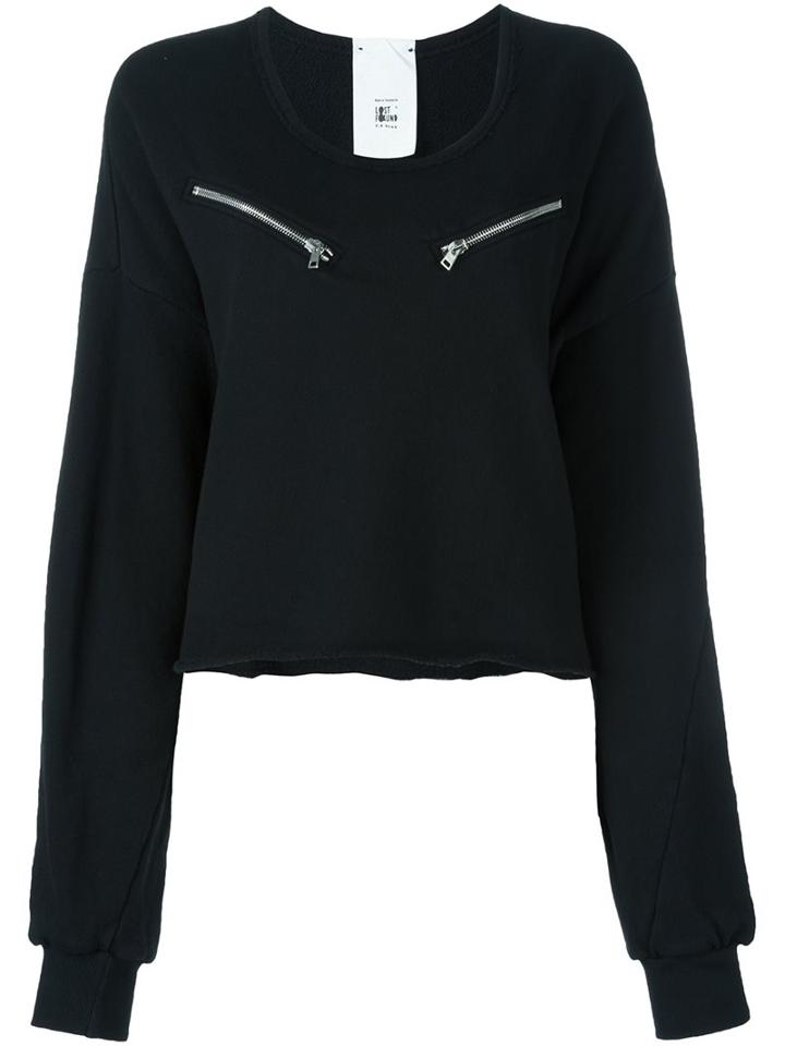 Lost & Found Rooms Cropped Sweatshirt, Women's, Size: Xxs, Black, Cotton