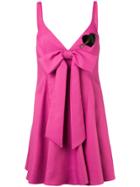 Valentino Bow Front Mini Dress - Pink & Purple