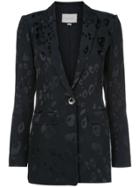 Alexis Fitted Printed Blazer - Blue