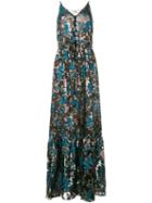Lanvin Floral Embroidered Evening Dress