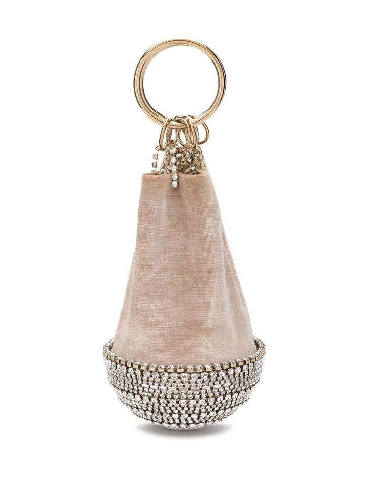 Rosantica Crystal Embellished Bucket Bag - Metallic