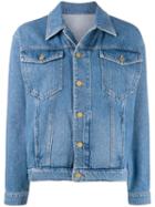 Chiara Ferragni Logo Embroidered Denim Jacket - Blue