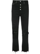 Amiri Ripped Bootcut Jeans - Black