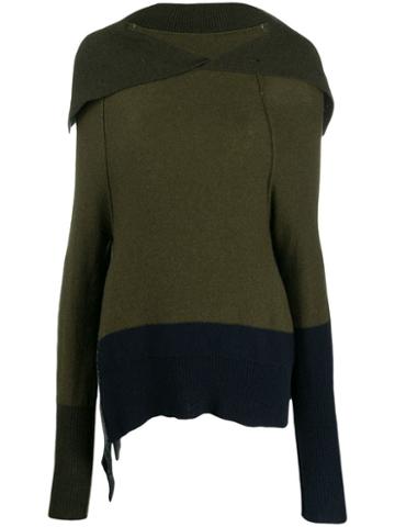 Y's Spread Collar Jumper - Green