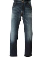 Jacob Cohen Stonewash Effect Straight Leg Jeans, Men's, Size: 38, Blue, Cotton/spandex/elastane