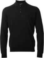 Drumohr Classic Polo Neck Shirt, Men's, Size: 46, Black, Merino