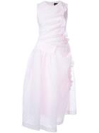Simone Rocha Ruffled Jacquard Dress, Women's, Size: 6, Pink/purple, Polyamide/polyester/acetate
