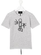 Lost And Found Kids Stick Man Print T-shirt, Boy's, Size: 6 Yrs, Grey