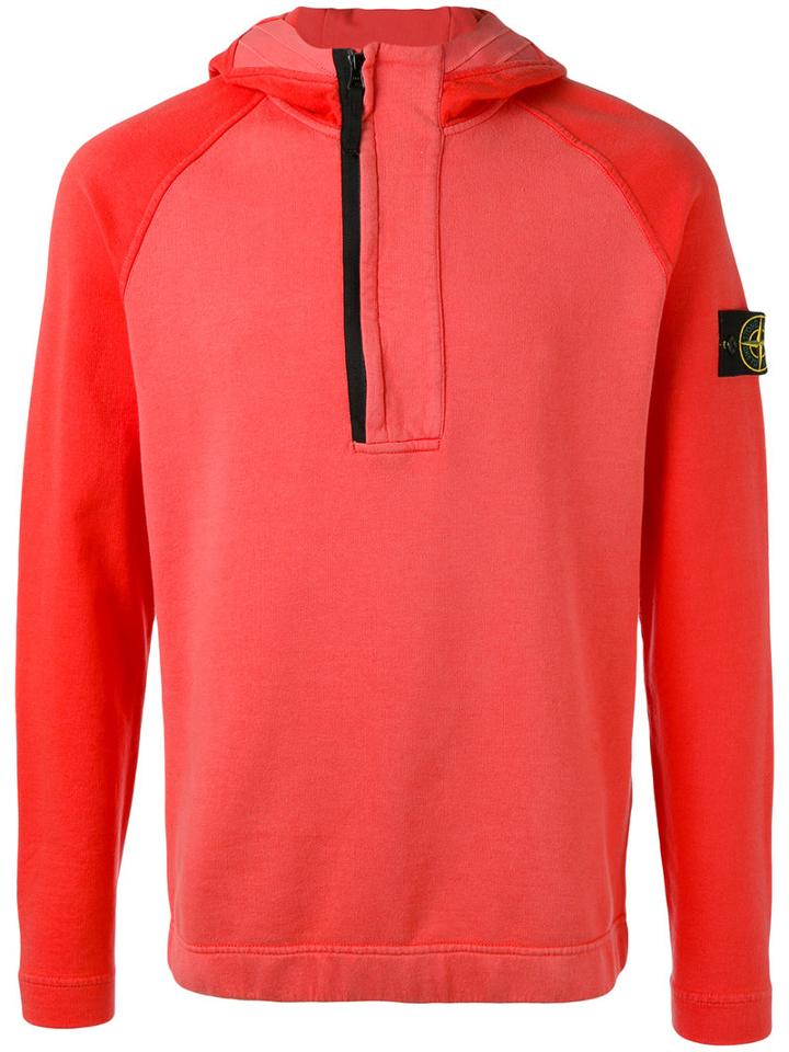 Stone Island - Classic Hooded Sweatshirt - Men - Cotton - M, Pink/purple, Cotton