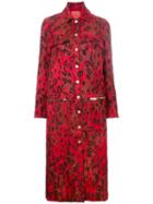 Manning Cartell Amplified Leopard Coat, Women's, Size: 10, Red, Acrylic/polyamide/polyester/acetate