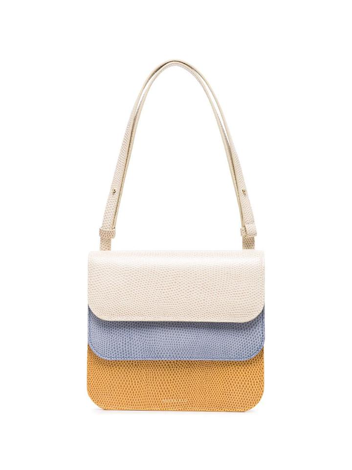 Rejina Pyo Ana Crocodile Embossed Shoulder Bag - Yellow