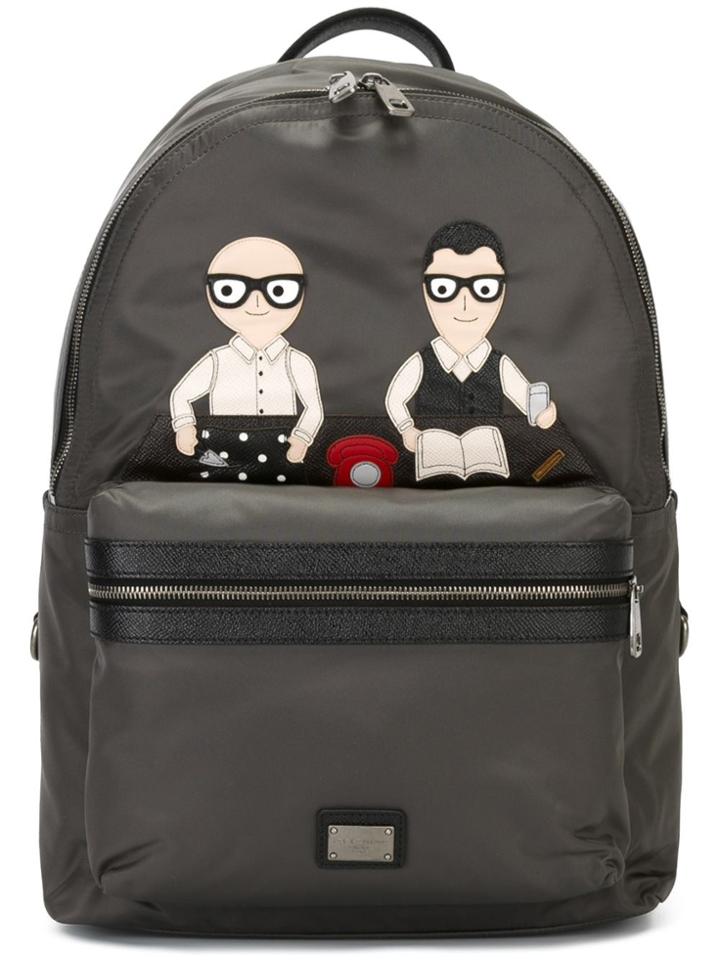 Dolce & Gabbana Volcano Designers Patch Backpack - Grey