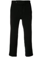 Ann Demeulemeester Cropped Straight Leg Trousers - Black