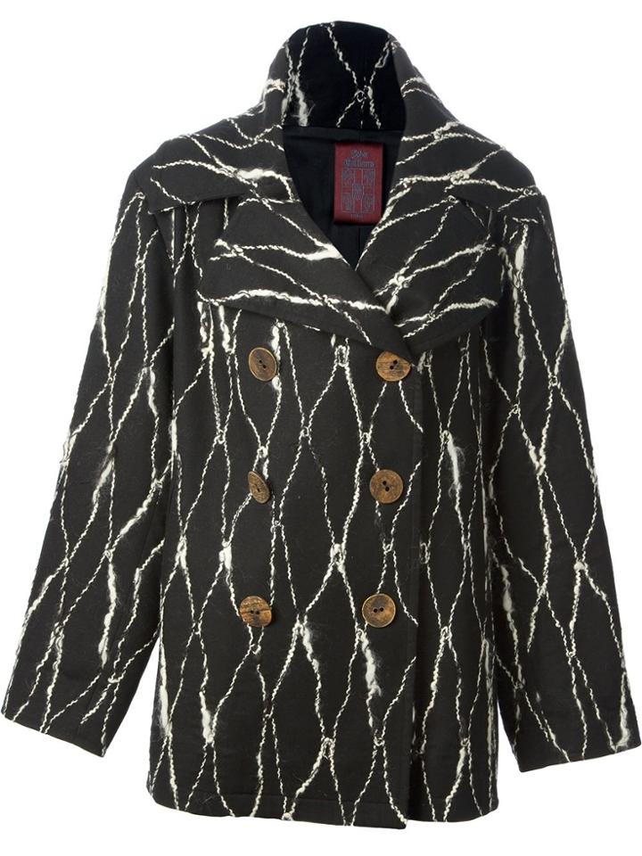 John Galliano Vintage Double Breasted Coat - Black