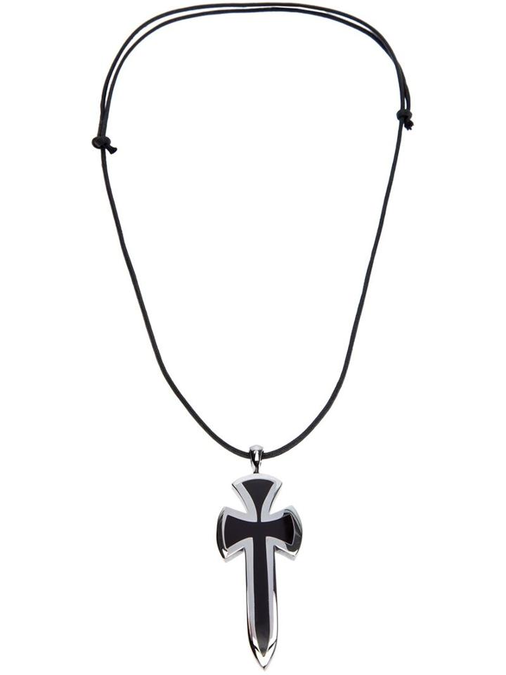 Gavello Sword Pendant Necklace, Men's, Black, Gold