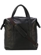 Maison Margiela - Oversized Tote - Men - Cotton/calf Leather/polyester - One Size, Black, Cotton/calf Leather/polyester
