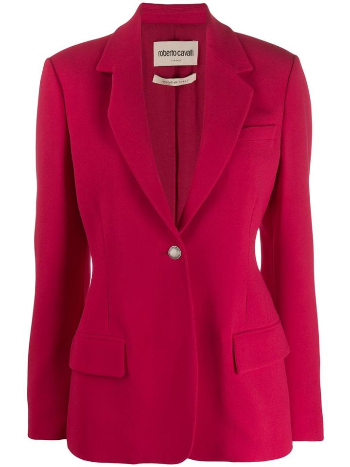 Roberto Cavalli Single-breasted Blazer - Red
