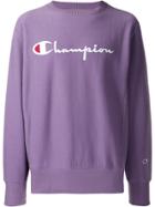 Champion Embroidered Logo Jumper - Purple