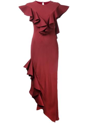 Bianca Spender Crepe Raven Gown - Red