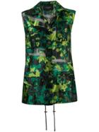 Mr & Mrs Italy Camouflage Print Gilet - Green