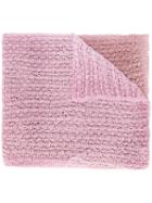 Faliero Sarti - Open Weave Scarf - Women - Linen/flax - One Size, Pink/purple, Linen/flax