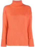 Lamberto Losani Loose-fit Turtleneck Jumper - Orange