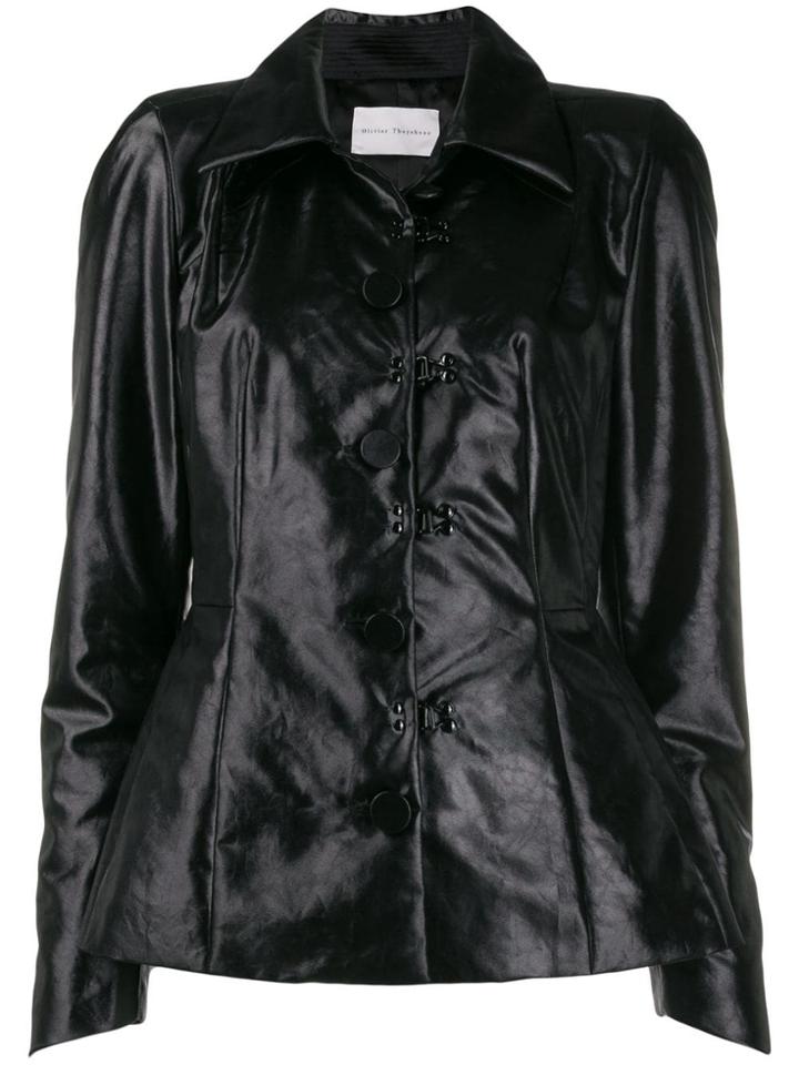 Olivier Theyskens Asymmetric Cuff Fitted Jacket - Black