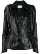 Olivier Theyskens Asymmetric Cuff Fitted Jacket - Black