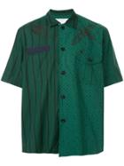 Sacai Printed Panel Shirt - Green