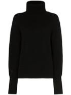 Low Classic Roll-neck Knitted Sweater - Black