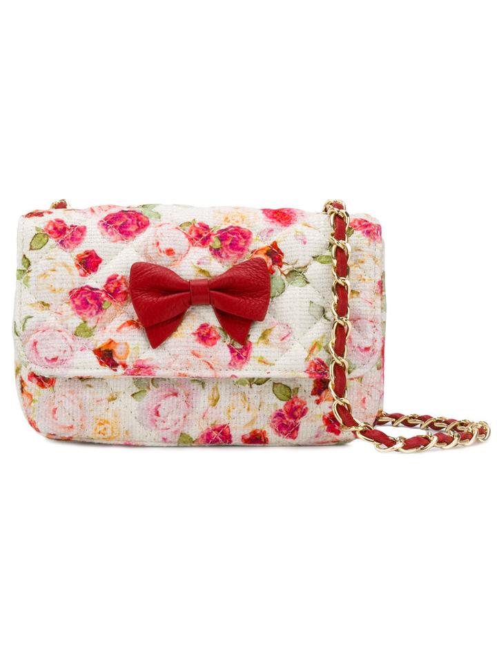 Monnalisa - Floral Print Shoulder Bag - Kids - Cotton/leather/polyester - One Size, Girl's