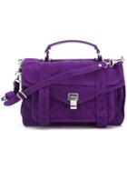Proenza Schouler Medium 'ps1' Satchel, Women's, Pink/purple, Calf Suede/polyamide/polyester