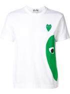 Comme Des Garçons Play Heart Logo T-shirt, Men's, Size: L, White, Cotton