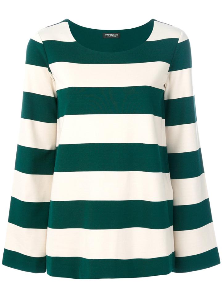 Twin-set Block Stripe Top - Green