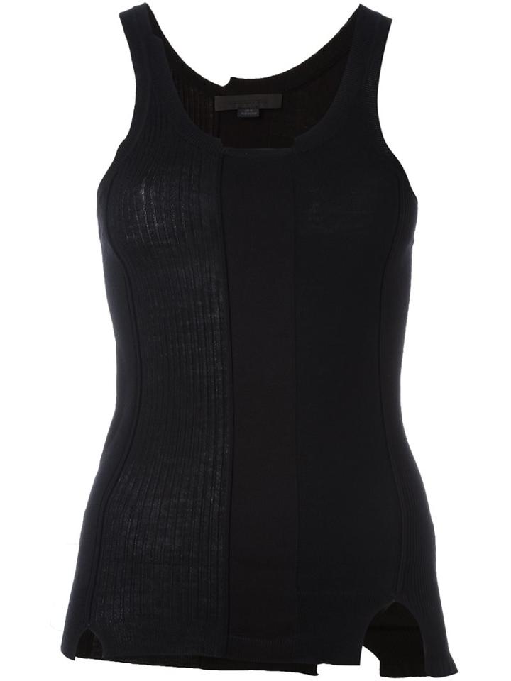 Alexander Wang Cut-out Tank Top, Women's, Size: Xs, Black, Cotton/nylon/spandex/elastane/merino