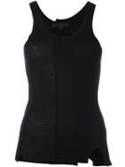 Alexander Wang Cut-out Tank Top, Women's, Size: Xs, Black, Cotton/nylon/spandex/elastane/merino