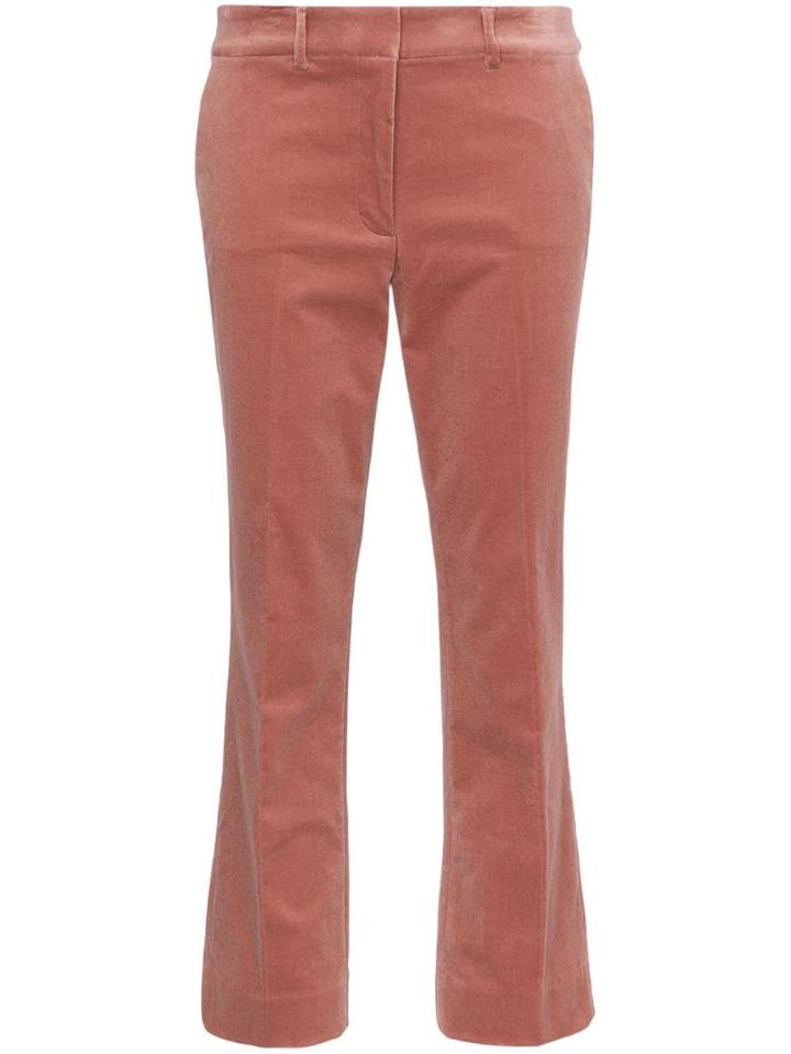 Frame Velvet Cropped Trousers - Pink