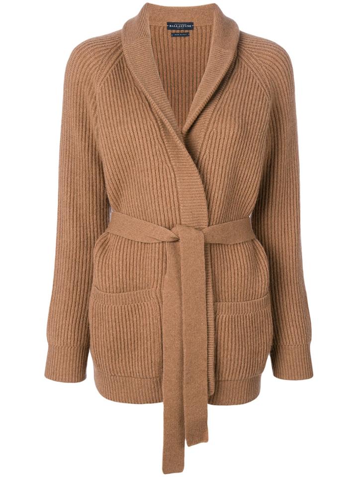 Ballantyne Belted Cardigan - Nude & Neutrals