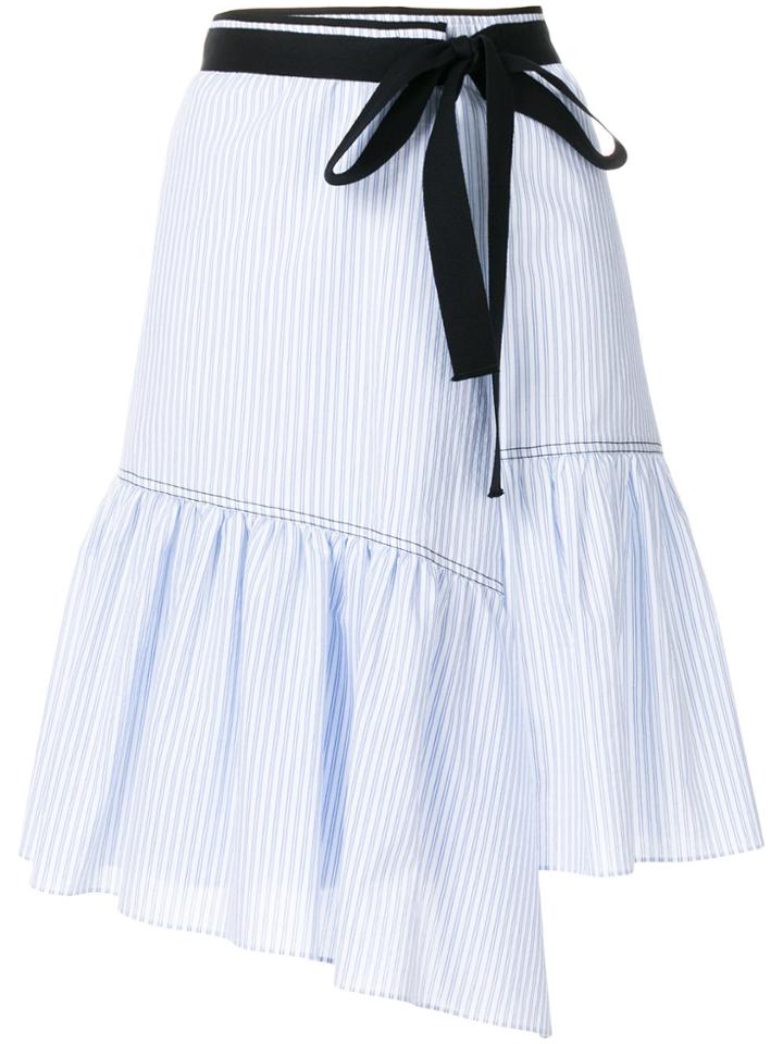 Dorothee Schumacher Striped Ribbon Trim Skirt - Blue