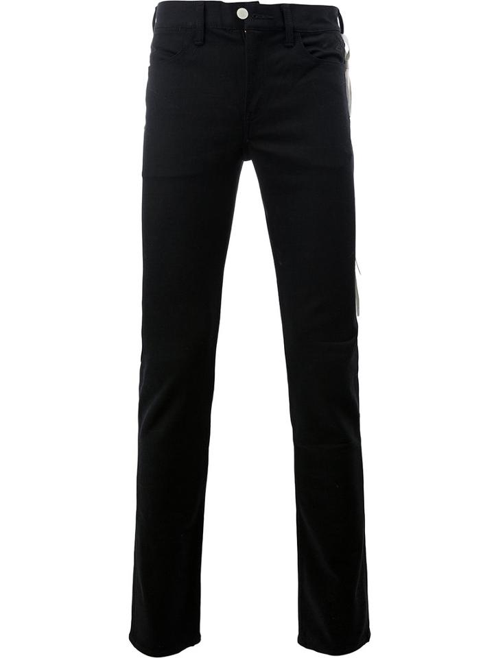 The Soloist - Skinny Trousers - Men - Cotton/calf Leather/polyurethane - 34, Black, Cotton/calf Leather/polyurethane