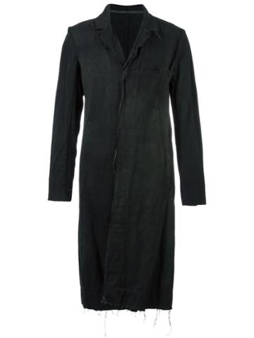 Atelier Suppan Raw Edge Coat, Men's, Size: 5, Black, Cotton