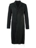 Atelier Suppan Raw Edge Coat, Men's, Size: 5, Black, Cotton