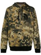 The North Face Camouflage Print Logo Hoodie - Green
