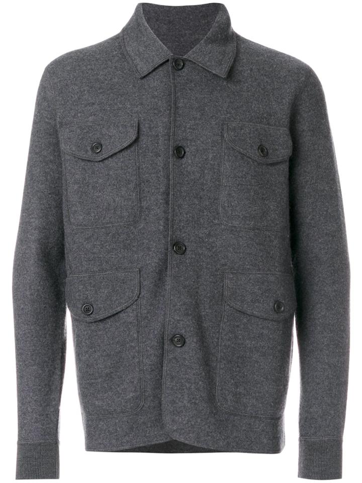 Z Zegna Knitted Jacket - Grey
