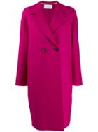 Harris Wharf London Double Breasted Cocoon Coat - Pink