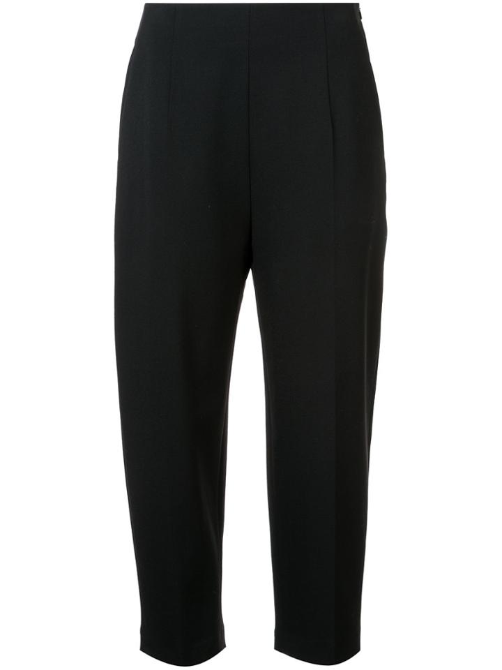 Kuho Cropped Tailored Trousers - Black