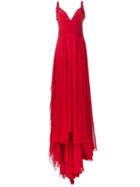 Christian Siriano Rope Straps Pleated Gown
