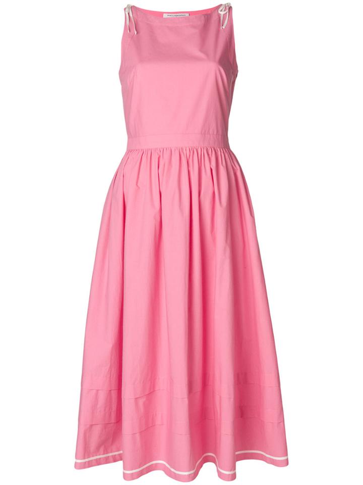 Philosophy Di Lorenzo Serafini Tie Shoulders Dress - Pink & Purple